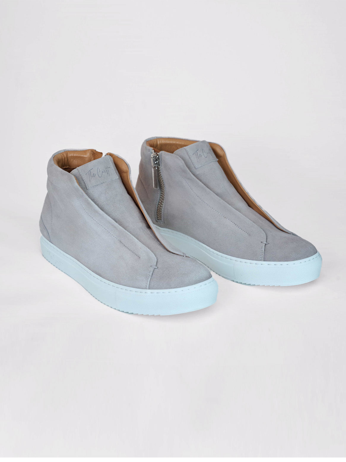 Jensi Slip In High Top aus Ziegenvelours Grau