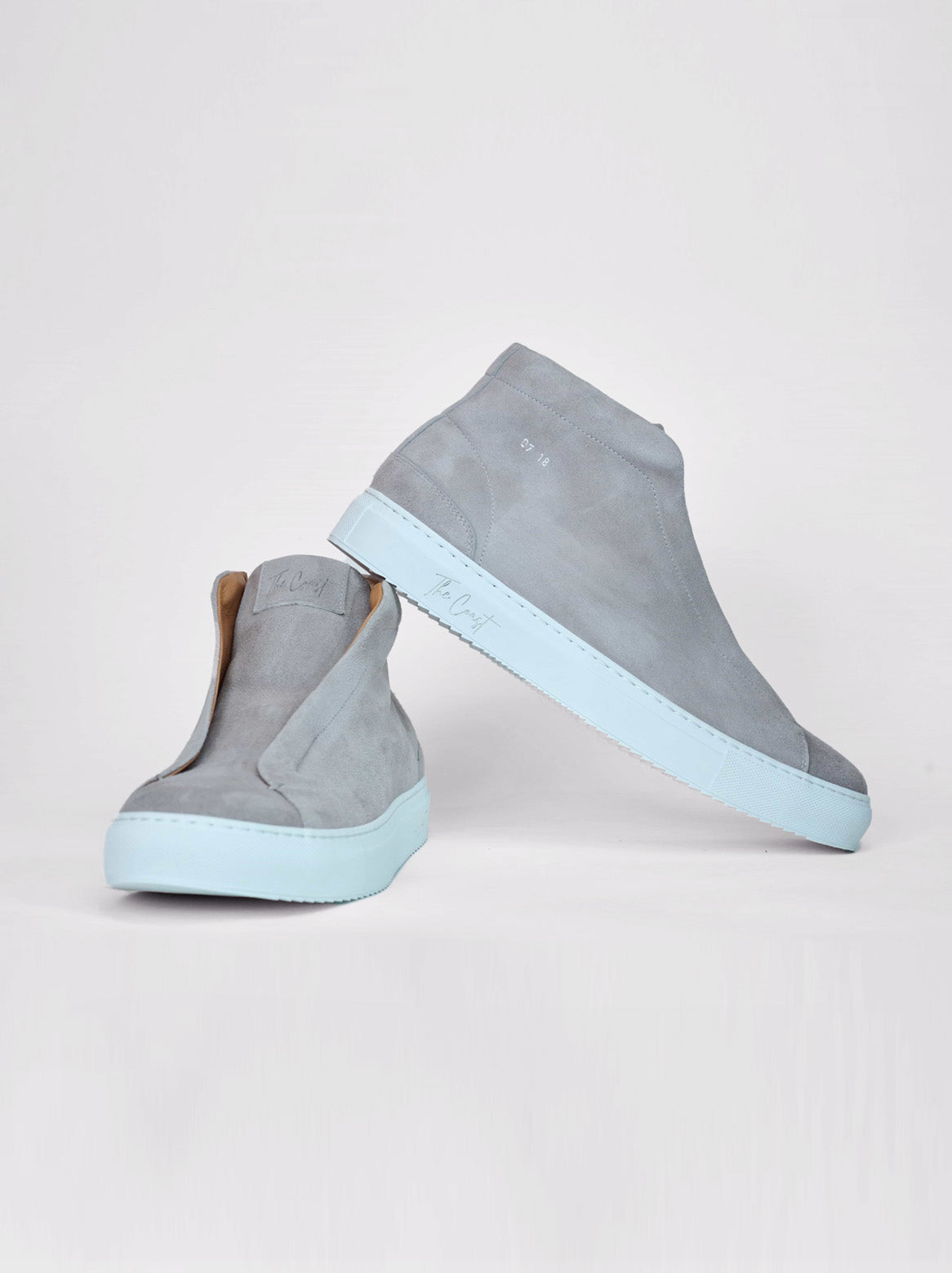 Jensi Slip In High Top aus Ziegenvelours Grau